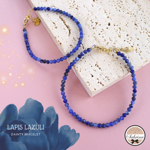 DAINTY 3MM LAPIS LAZULI GEMSTONE BRACELETS