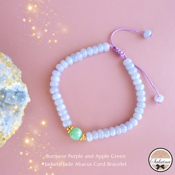 SPRING HAS SPRUNG PURPLE AND PINK JADEITE GEMSTONE BRACELET STACK