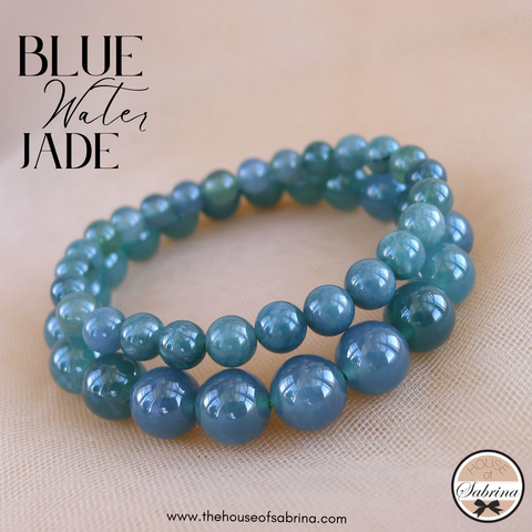 HIGH GRADE BLUEWATER JADEITE JADE GEMSTONE BRACELET