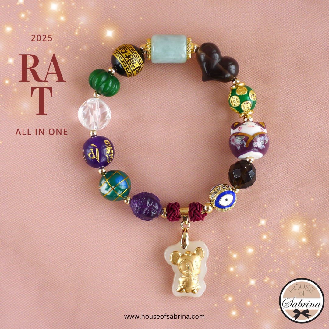 2025 RAT All In One Zodiac Gemstone Lucky Charm Bracelet