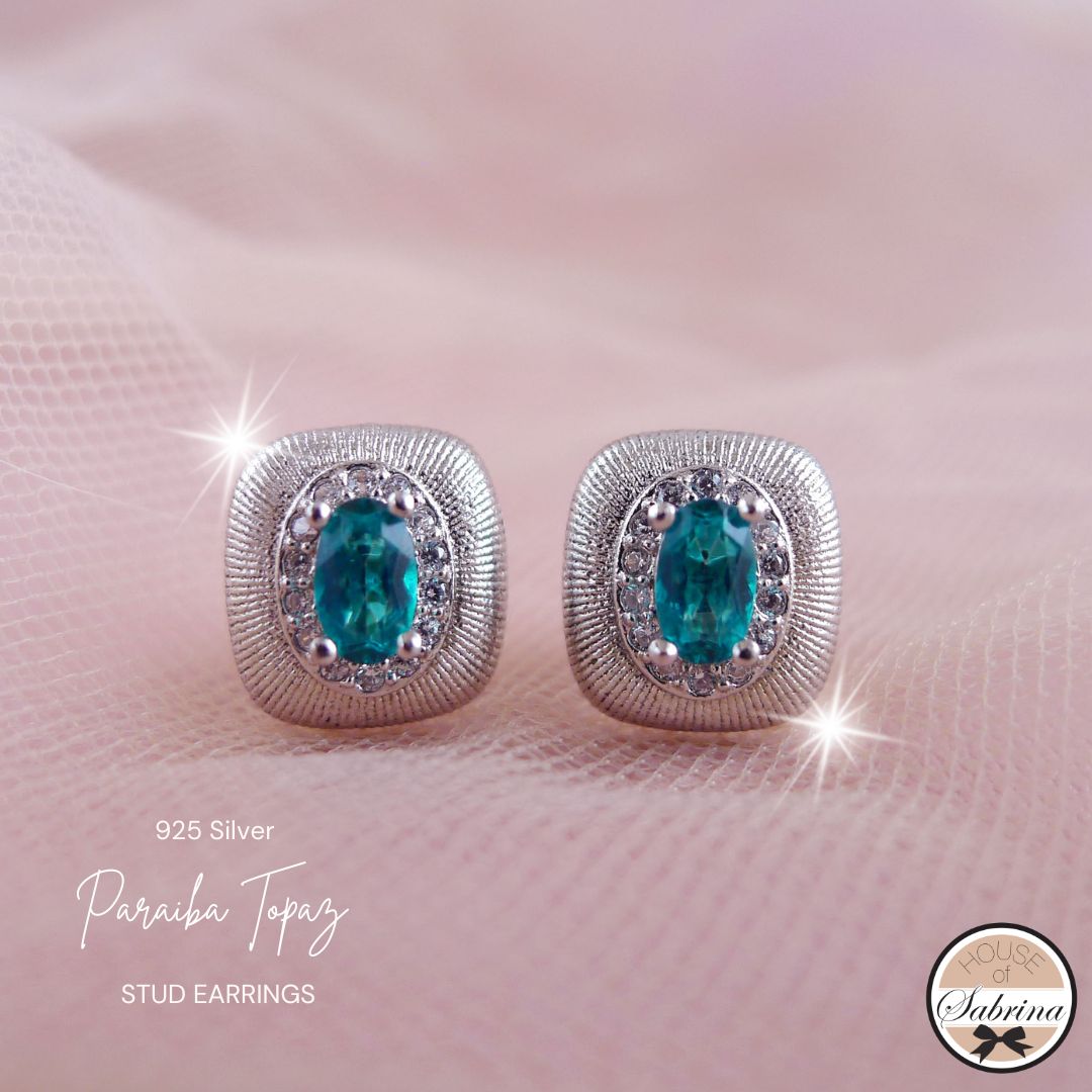 Paraiba Topaz Gemstone Earrings