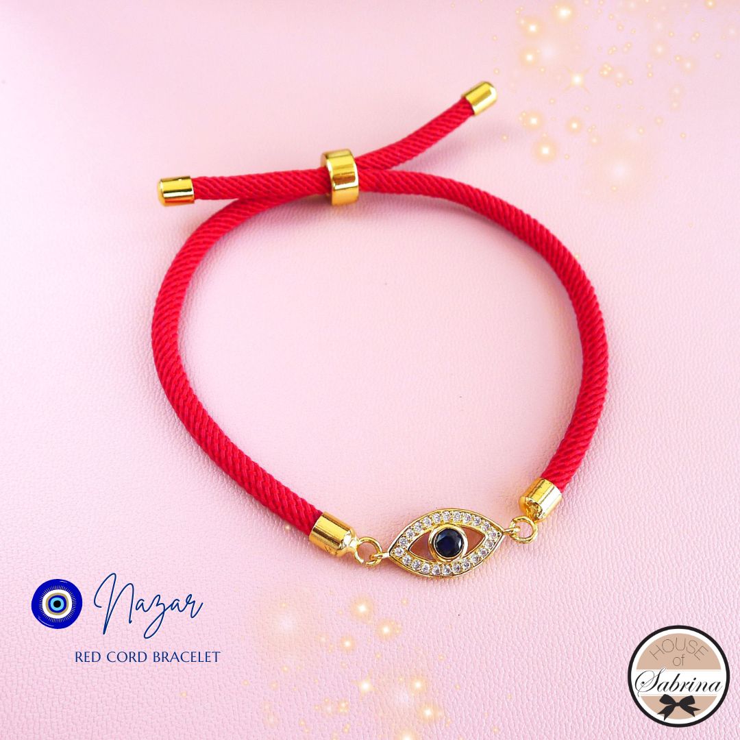 NAZAR EVIL EYE PROTECTION RED CORD BRACELET