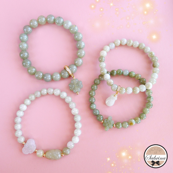 BURMESE JADEITE JADE GEMSTONE BRACELETS