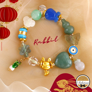 2024 RABBIT ALL IN ONE GEMSTONE LUCKY CHARM BRACELET