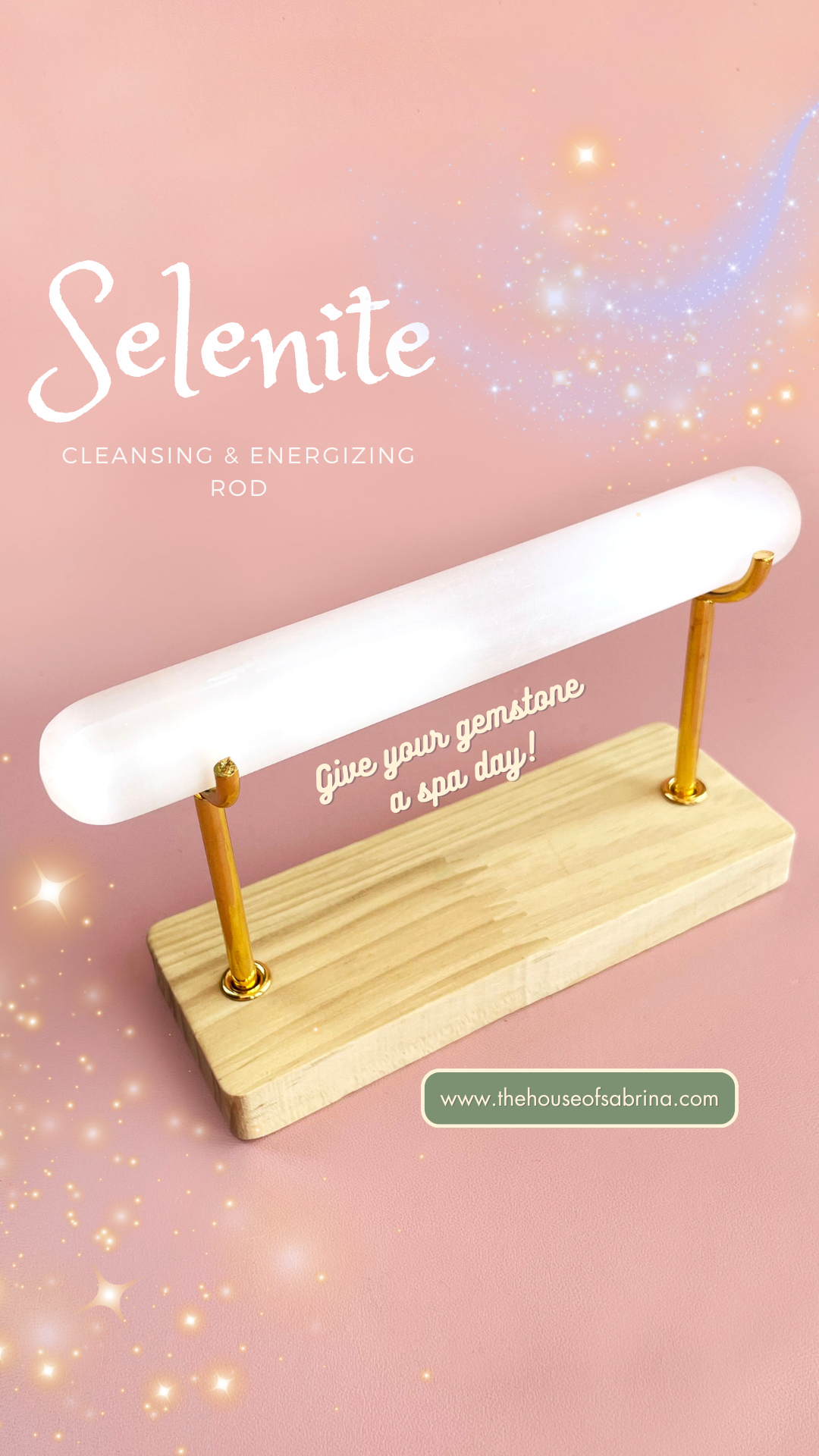 SELENITE CLEANSING ROD ORGANIZER