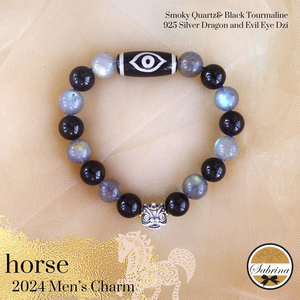 2024 HORSE MEN'S ALL IN ONE GEMSTONE BRACELET