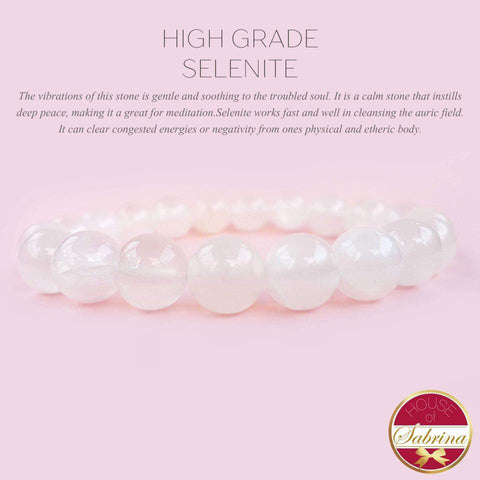 HIGH GRADE SELENITE GEMSTONE BRACELET