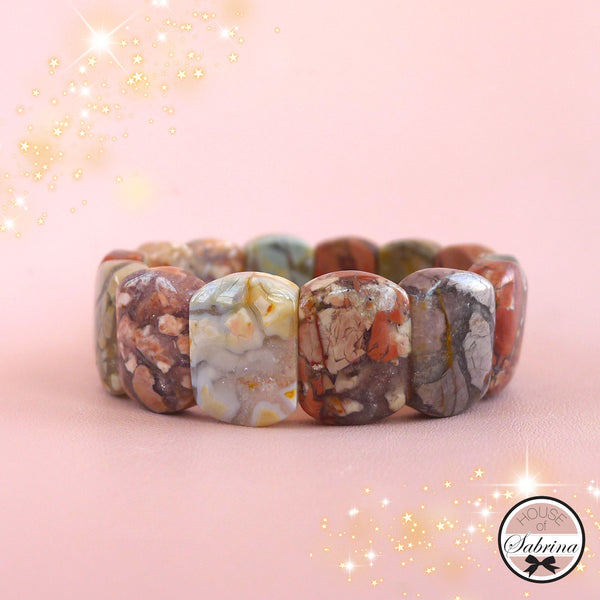 RETRO PEACH ALASHAN AGATE SOFT BANGLE