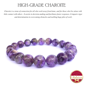 High-Grade Charoite Gemstone Bracelet (10mm)