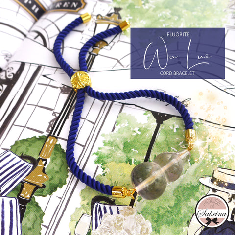 FLUORITE WU LUO CORD BRACELET