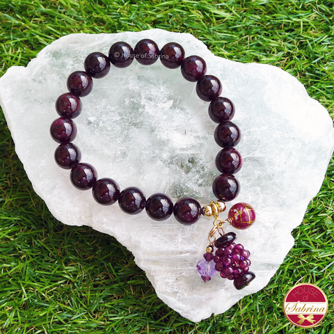 Dark Red Garnet Bracelet