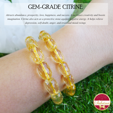 Gem Grade Faceted Citrine (8mm)