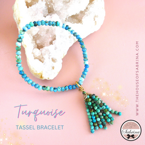 TURQUOISE TASSEL GEMSTONE BRACELET