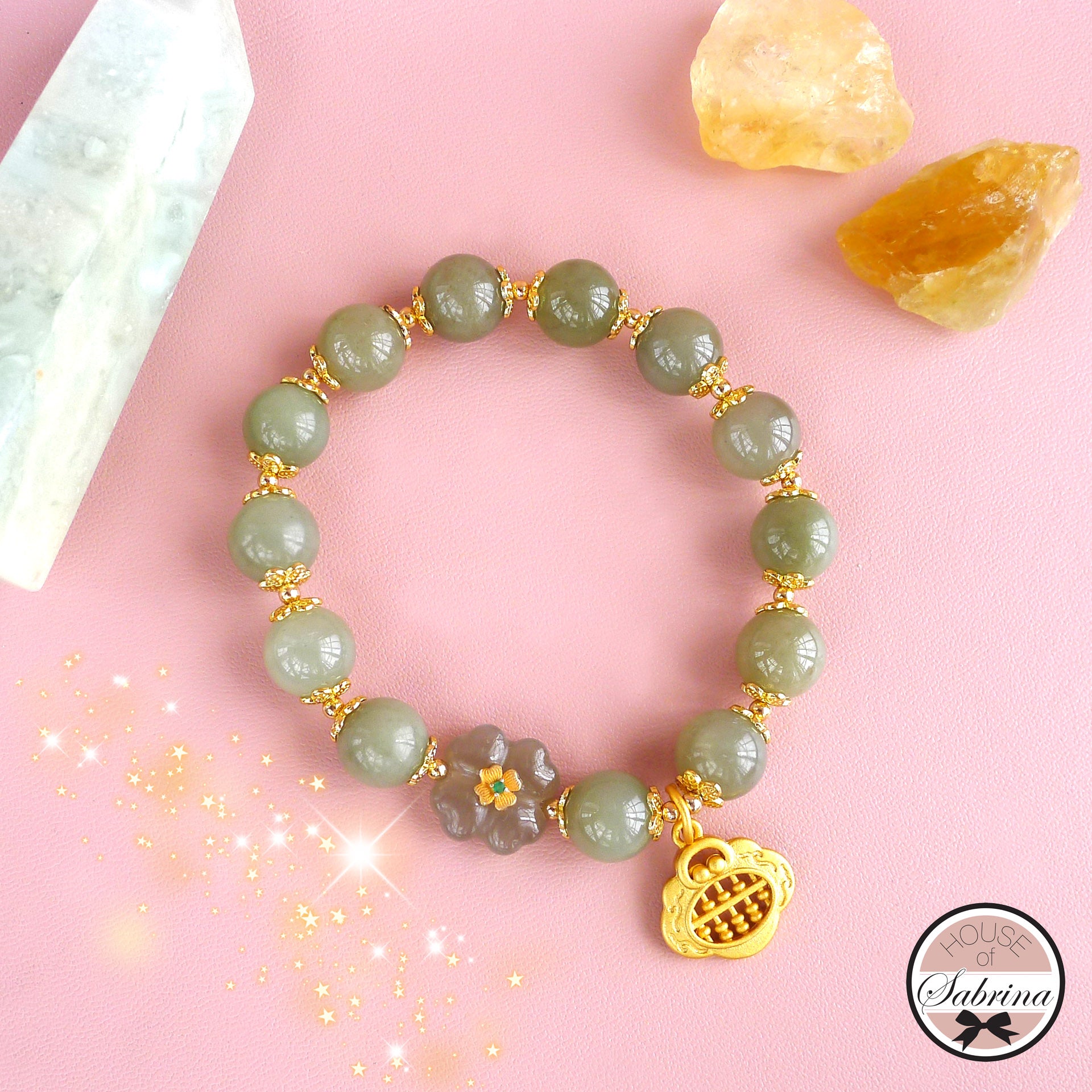 HIGH GRADE HETIAN JADE GEMSTONE LUCKY CHARM BRACELETS