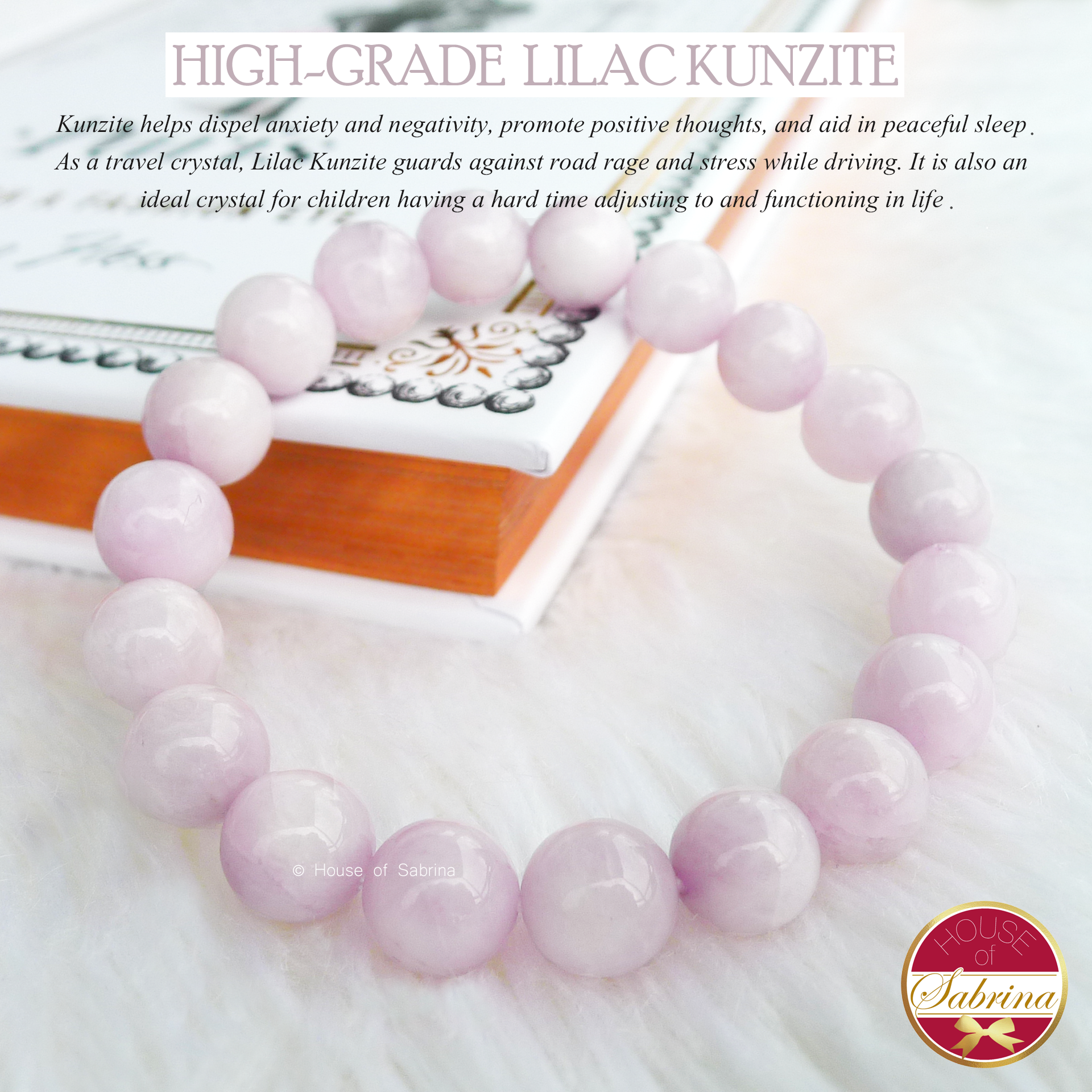 High-Grade Lilac Kunzite Gemstone Bracelet