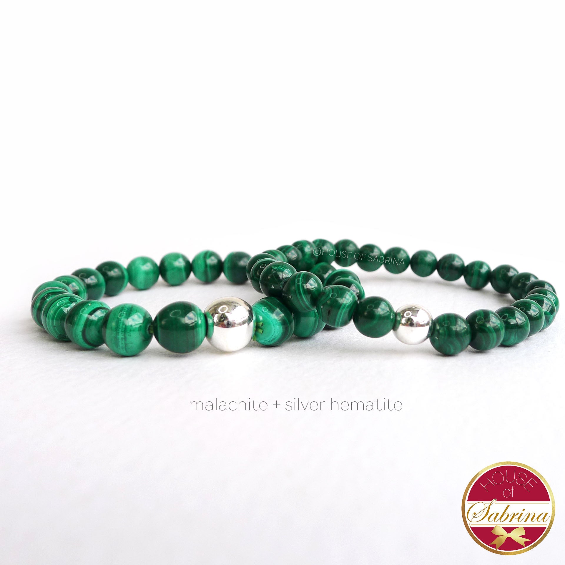 HIGH GRADE MALACHITE + SILVER HEMATITE