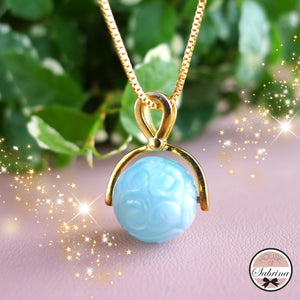 HIGH GRADE LARIMAR LUCKY TURN NECKLACE