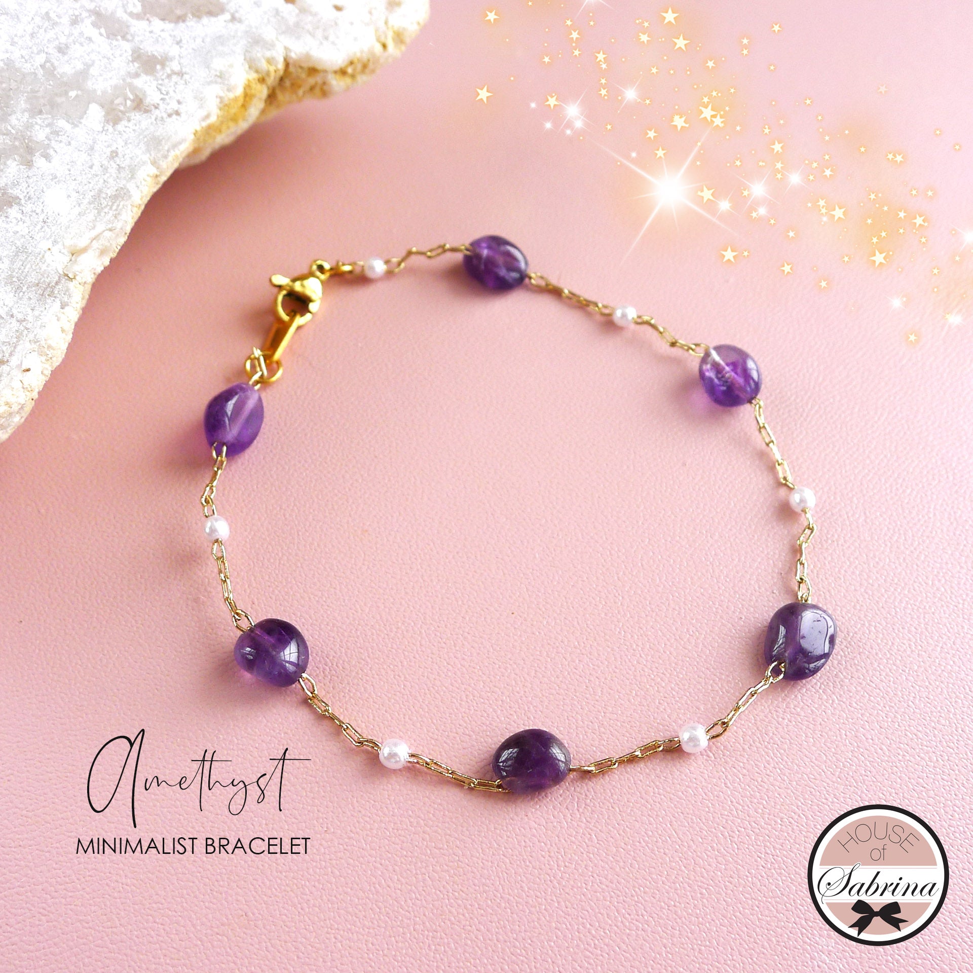 AMETHYST MINIMALIST BRACELET