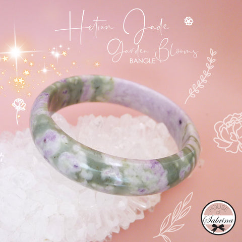 PURPLE HETIAN JADE GARDEN BLOOMS BANGLE