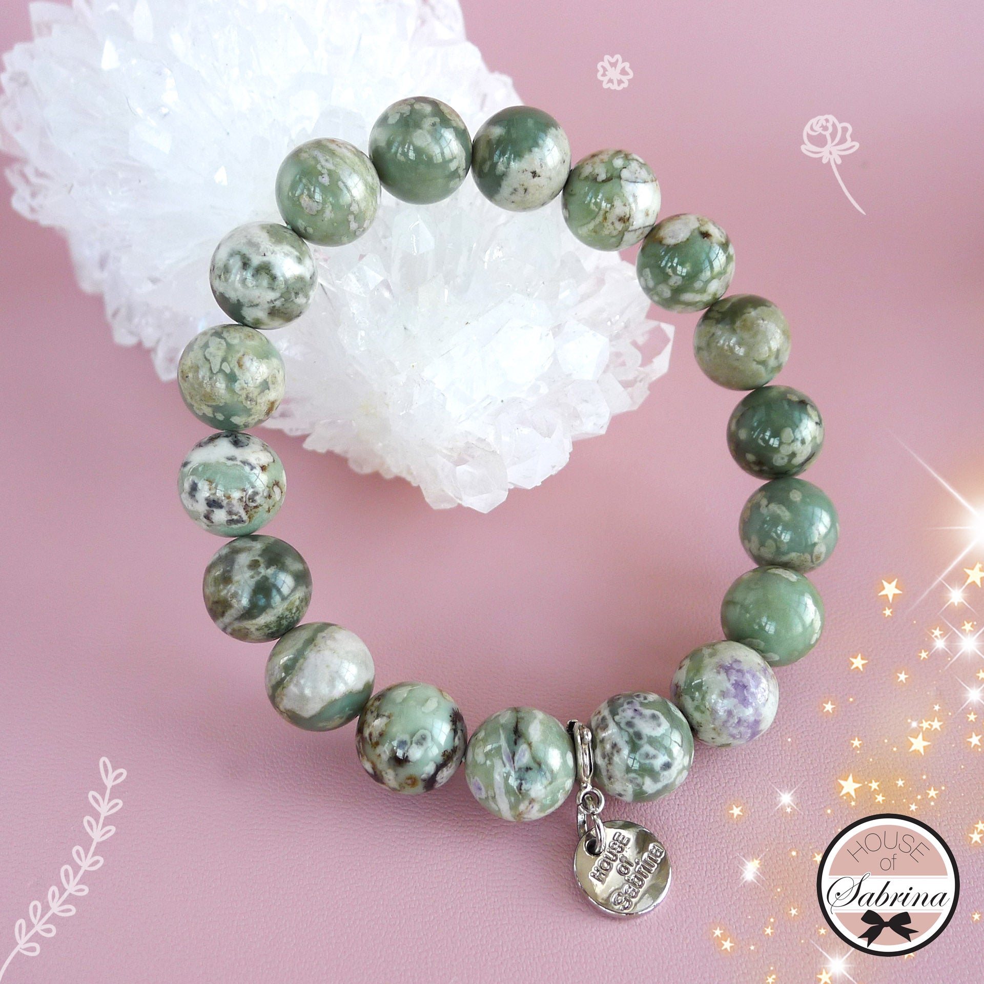 PURPLE HETIAN JADE GARDEN BLOOMS BRACELET