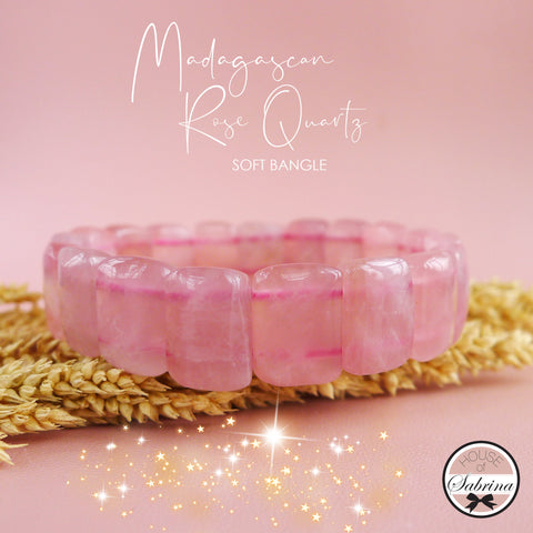 MADAGASCAN ROSE QUARTZ SOFT BANGLE