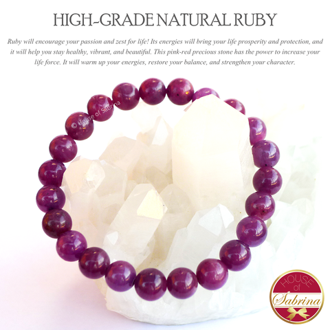 High Grade Natural Ruby Gemstone Bracelet