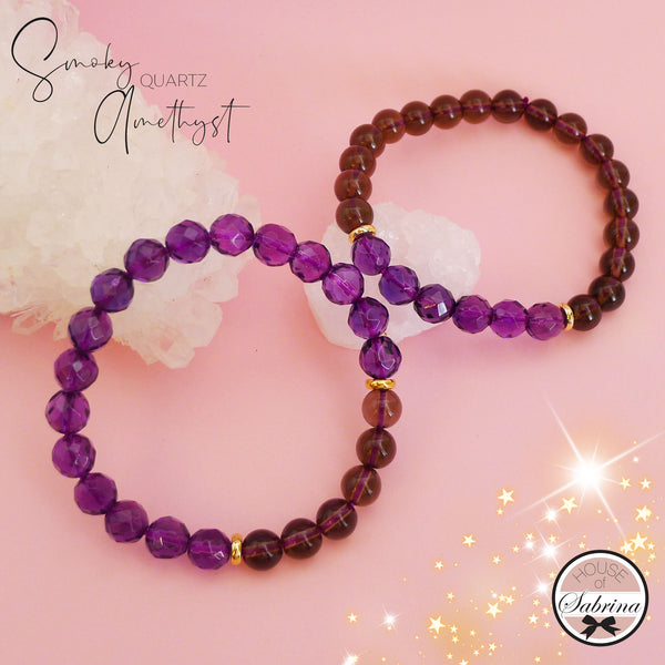 SMOKY AMETHYST GEMSTONE BRACELET