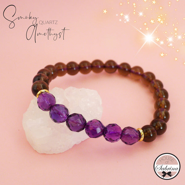 SMOKY AMETHYST GEMSTONE BRACELET