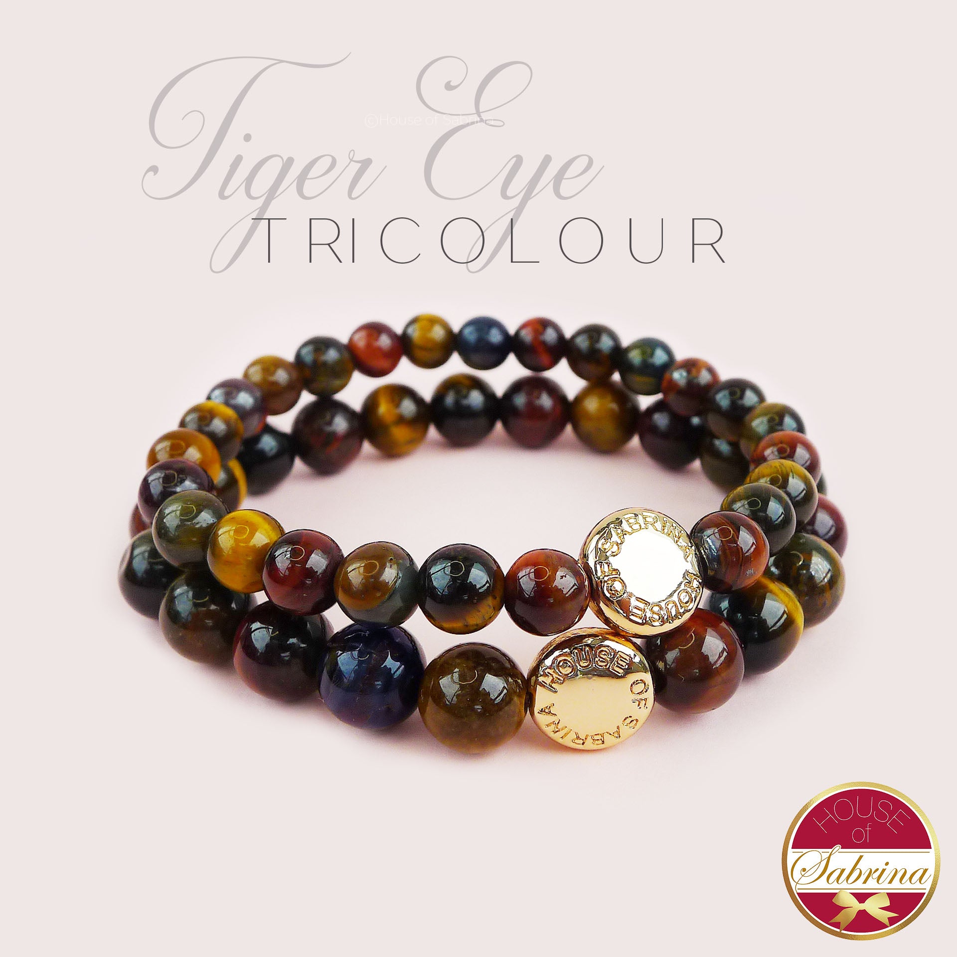 TRICOLOUR TIGER EYE GEMSTONE BRACELET