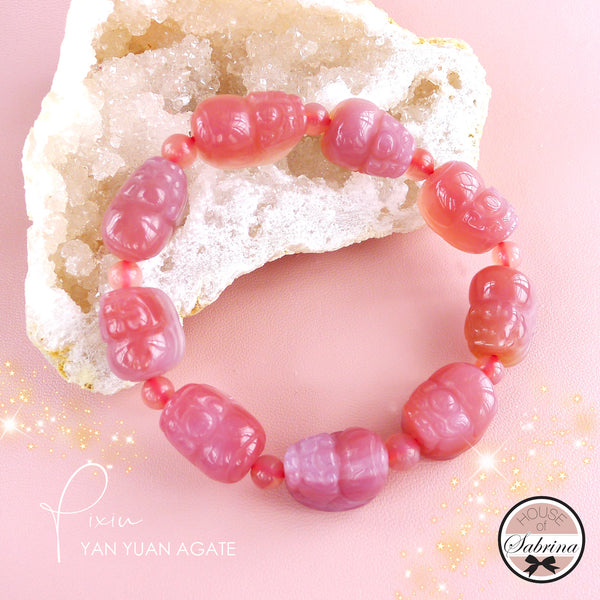 PIXIU PINK YAN YUAN AGATE BRACELET