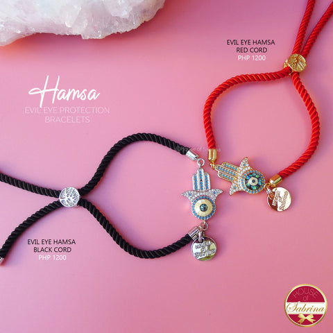 Hamsa Evil Eye Protection Cord Bracelet