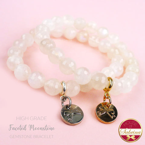 FACETED MOONSTONE GEMSTONE BRACELET