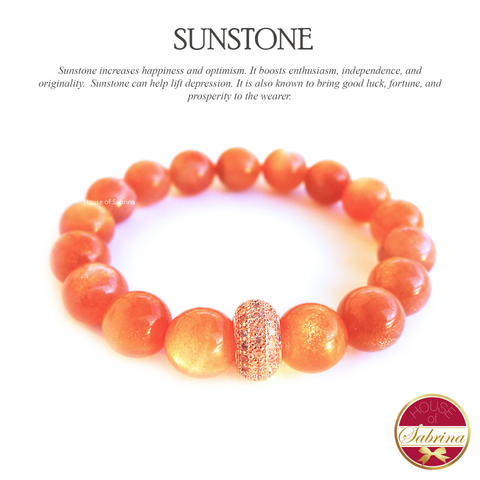 High Grade Sunstone Gemstone Bracelet